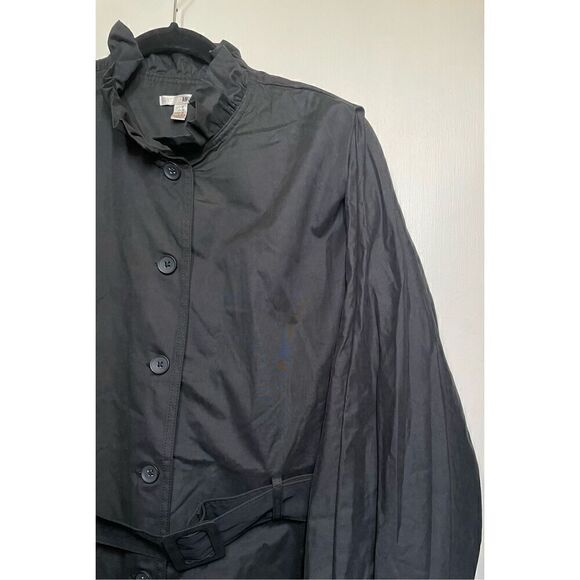 Amuse Society X Revolve Ginger Woven Trench Jacket Black Belted size M NWT - Picture 13 of 16
